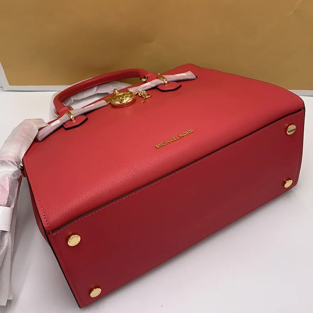 MICHAEL KORS HAMILTON MEDIUM SATCHEL   COLOR: LIGHT BERRY SHERBET  NWT - Picture 10 of 14